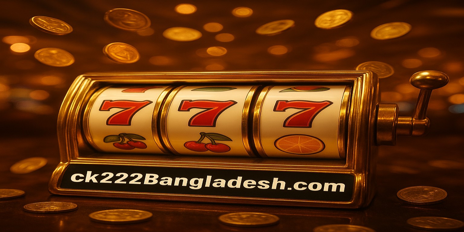 স্লট খেলার সময় উচ্ছ্বাসিত এক নারী